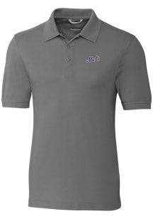 Cutter and Buck New York Mets Grey Cooperstown Advantage Pique Big and Tall Polo