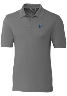 Cutter and Buck Tampa Bay Rays Grey Cooperstown Advantage Pique Big and Tall Polo