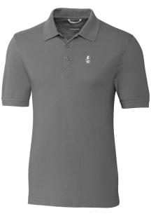 Cutter and Buck Chicago Cubs Grey Cooperstown Advantage Pique Big and Tall Polo
