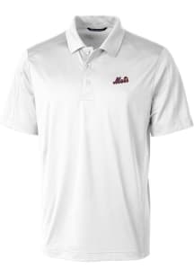 Cutter and Buck New York Mets Mens White Cooperstown Prospect Short Sleeve Polo