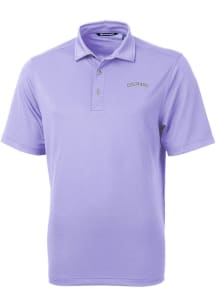 Cutter and Buck Colorado Rockies Mens Pink Cooperstown Virtue Eco Pique Short Sleeve Polo
