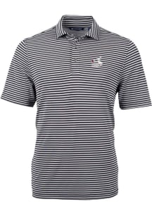 Cutter and Buck Chicago White Sox Mens Black Cooperstown Virtue Eco Pique Stripe Short Sleeve Polo
