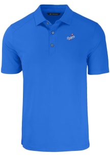 Cutter and Buck Los Angeles Dodgers Mens Blue Cooperstown Forge Recycled Short Sleeve Polo