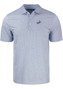 Cutter and Buck Los Angeles Dodgers Mens White Cooperstown Pike Symmetry Short Sleeve Polo