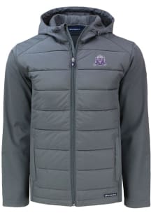 Cutter and Buck Northwestern Wildcats Mens Grey Vault Evoke Hood Big and Tall Lined Jacket