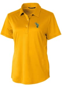Cutter and Buck Oakland Athletics Womens Gold Cooperstown Prospect Short Sleeve Polo Shirt