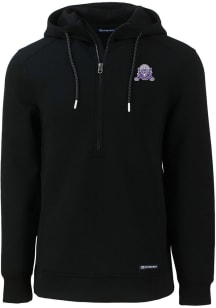 Cutter and Buck Northwestern Wildcats Mens Black Vault Roam Long Sleeve Hoodie
