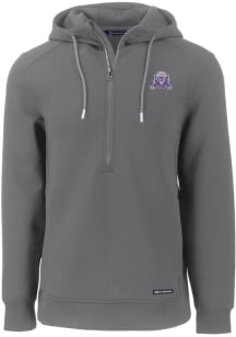 Cutter and Buck Northwestern Wildcats Mens Grey Vault Roam Long Sleeve Hoodie