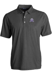 Cutter and Buck Northwestern Wildcats Mens Black Vault Pike Symmetry Short Sleeve Polo