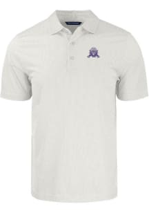 Cutter and Buck Northwestern Wildcats Mens White Vault Pike Symmetry Short Sleeve Polo