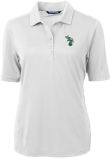 Cutter and Buck Oakland Athletics Womens White Cooperstown Virtue Eco Pique Short Sleeve Polo Shir..