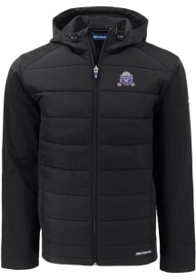 Cutter and Buck Northwestern Wildcats Mens Black Vault Evoke Hood Medium Weight Jacket