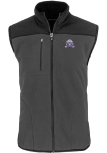 Cutter and Buck Northwestern Wildcats Mens Grey Vault Cascade Sherpa Sleeveless Jacket