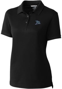 Cutter and Buck Tampa Bay Rays Womens Black Cooperstown Advantage Short Sleeve Polo Shirt