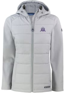 Cutter and Buck Northwestern Wildcats Womens Charcoal Vault Evoke Hood Heavy Weight Jacket