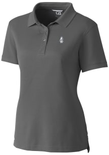 Cutter and Buck Chicago Cubs Womens Grey Cooperstown Advantage Short Sleeve Polo Shirt