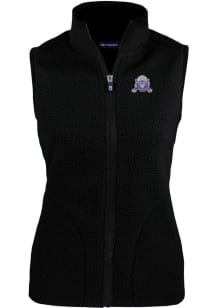 Cutter and Buck Northwestern Wildcats Womens Black Vault Cascade Sherpa Vest