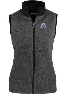 Cutter and Buck Northwestern Wildcats Womens Grey Vault Cascade Sherpa Vest