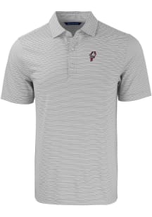 Cutter and Buck Ohio State Buckeyes Grey Vault Forge Double Stripe Big and Tall Polo