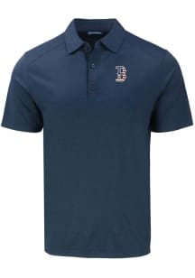 Cutter and Buck Boston Red Sox Mens Navy Blue Stars and Stripes Forge Recycled Short Sleeve Polo