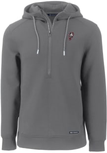 Cutter and Buck Ohio State Buckeyes Mens Grey Vault Roam Long Sleeve Hoodie