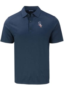Cutter and Buck Chicago White Sox Navy Blue Stars and Stripes Forge Eco Stretch Big and Tall Polo