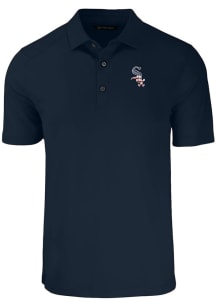 Cutter and Buck Chicago White Sox Navy Blue Stars and Stripes Forge Eco Stretch Big and Tall Polo