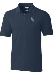 Cutter and Buck Chicago White Sox Navy Blue Stars and Stripes Advantage Pique Big and Tall Polo