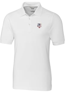 Cutter and Buck Minnesota Twins White Stars and Stripes Advantage Pique Big and Tall Polo