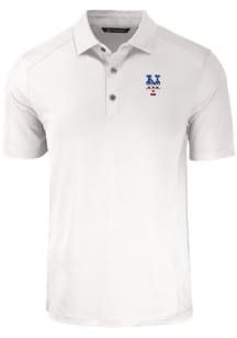 Cutter and Buck New York Mets White Stars and Stripes Forge Eco Stretch Big and Tall Polo