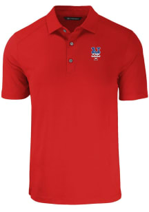 Cutter and Buck New York Mets Mens Red Stars and Stripes Forge Recycled Short Sleeve Polo