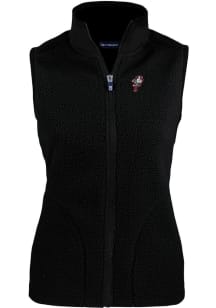 Cutter and Buck Ohio State Buckeyes Womens Black Vault Cascade Sherpa Vest