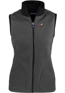 Cutter and Buck Ohio State Buckeyes Womens Grey Vault Cascade Sherpa Vest