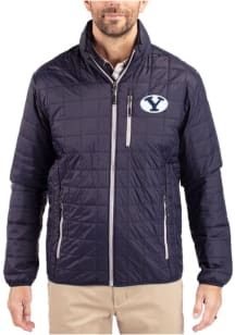 Cutter and Buck BYU Cougars Mens Navy Blue Rainier PrimaLoft Filled Jacket
