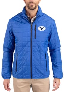 Cutter and Buck BYU Cougars Mens Blue Rainier PrimaLoft Filled Jacket