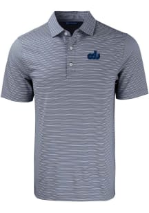 Cutter and Buck Old Dominion Monarchs Mens Navy Blue Forge Double Stripe Short Sleeve Polo