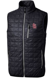 Cutter and Buck St Louis Cardinals Mens Navy Blue Rainier PrimaLoft Sleeveless Jacket