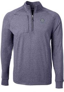 Cutter and Buck Seattle Mariners Mens Navy Blue Mono Adapt Eco Long Sleeve Qtr Zip Pullover