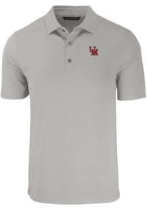 Cutter and Buck Ole Miss Rebels Mens Grey Vault Forge Recycled Short Sleeve Polo