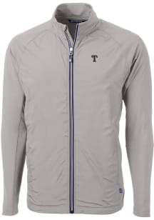 Cutter and Buck Texas Rangers Mens Grey Mono Adapt Eco Big and Tall Light Weight Jacket