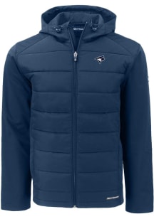 Cutter and Buck Toronto Blue Jays Mens Navy Blue Mono Evoke Hood Medium Weight Jacket