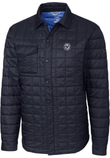 Cutter and Buck Washington Nationals Mens Navy Blue Mono Rainier PrimaLoft Outerwear Lined Jacket