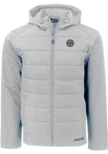 Cutter and Buck Washington Nationals Mens Charcoal Mono Evoke Hood Medium Weight Jacket