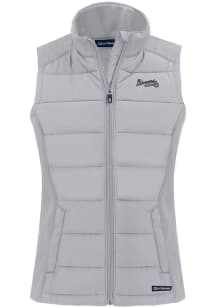 Cutter and Buck Atlanta Braves Womens Charcoal Mono Evoke Vest