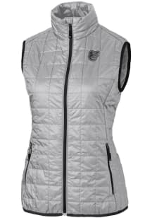 Cutter and Buck Baltimore Orioles Womens Grey Mono Rainier PrimaLoft Vest