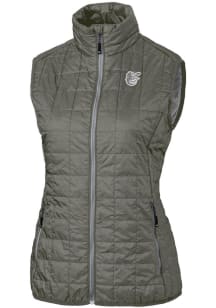 Cutter and Buck Baltimore Orioles Womens Green Mono Rainier PrimaLoft Vest