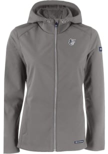 Cutter and Buck Baltimore Orioles Womens Grey Mono Evoke Light Weight Jacket