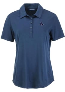 Cutter and Buck Boston Red Sox Womens Navy Blue Mono Coastline Eco Short Sleeve Polo Shirt