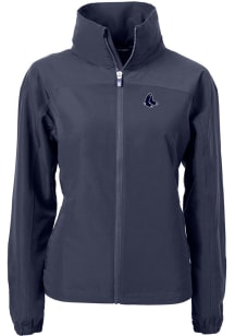 Cutter and Buck Boston Red Sox Womens Navy Blue Mono Charter Eco Light Weight Jacket