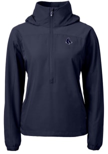 Cutter and Buck Boston Red Sox Womens Navy Blue Mono Charter Eco Pullover